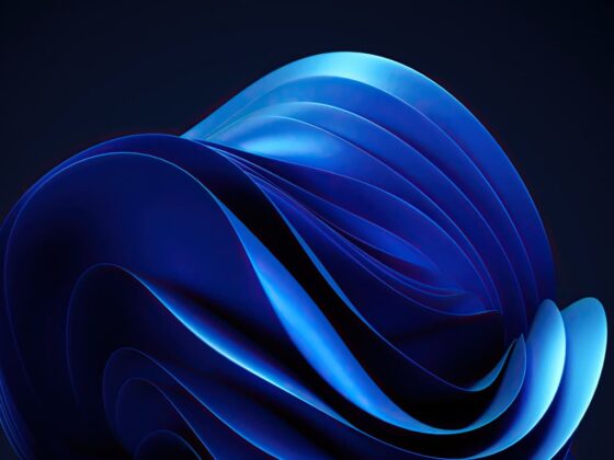 windows 11 blue design abstract