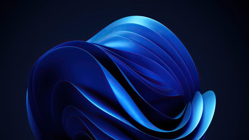 windows 11 blue design abstract