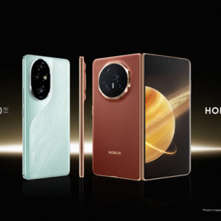 HONOR Magic V3 katlanabilir telefonun açık formdaki resmi tanıtım görseli