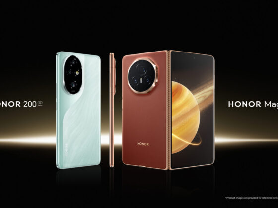 HONOR Magic V3 katlanabilir telefonun açık formdaki resmi tanıtım görseli