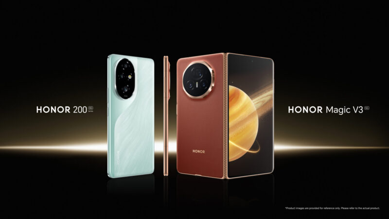 HONOR Magic V3 katlanabilir telefonun açık formdaki resmi tanıtım görseli