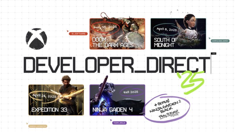 developer direct 2025 Xbox
