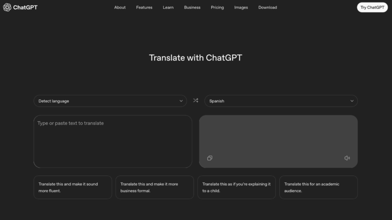 chatgpt translate