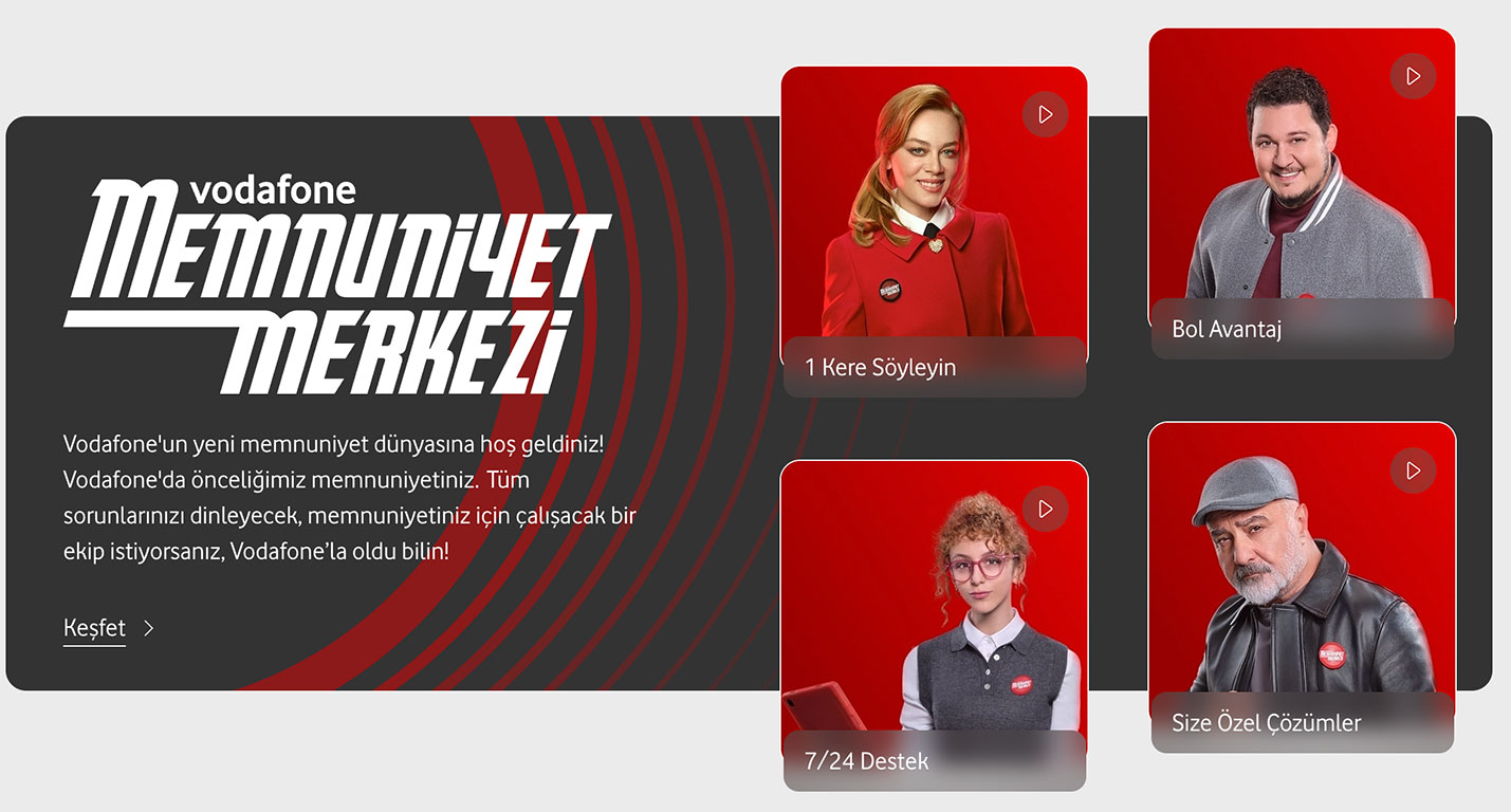 Vodafone müşteri hizmetleri yenilendi.Bir defa söyleyin yaklaşımıyla talepler 24 saatte çözülüyor, Çözüm Uzmanları süreci baştan sona takip ediyor. Tüm detaylar burada. 