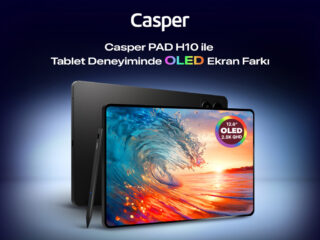 casper pad h10 oled ekran genel gorunum