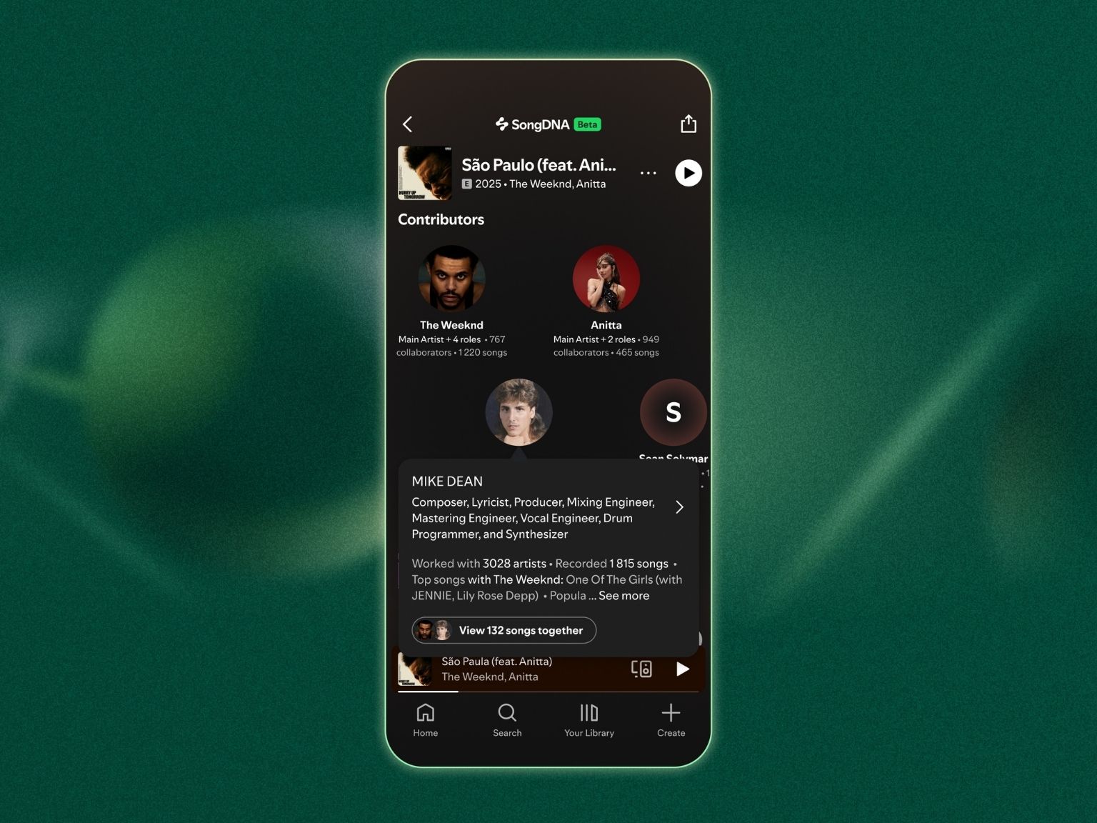 spotify songdna yaratici ekip baglantilari