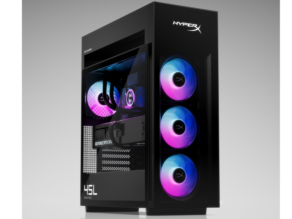 HyperX OMEN 35L oyun masaüstü bilgisayarı yan görünüm