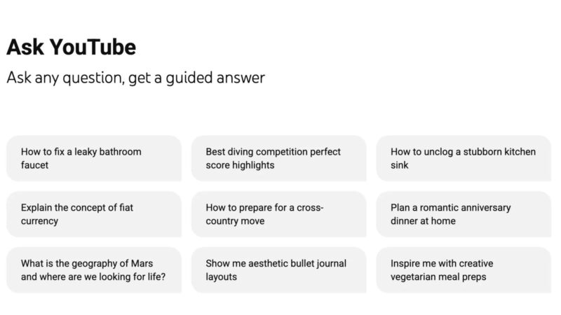 ask youtube google