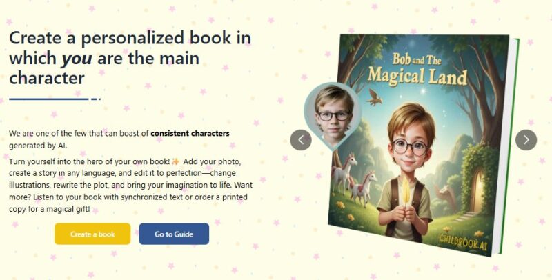 Yapay zeka kitapları yapan childbook.ai
