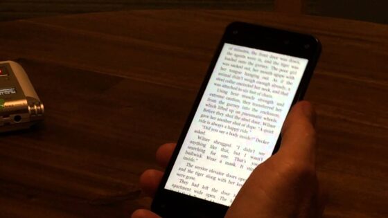 Reading on a phone