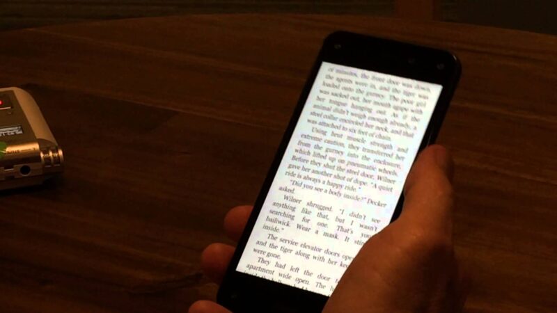 Reading on a phone