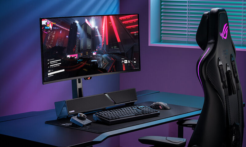 ASUS ROG Gjallar oyuncu hoparlörü ve kablosuz subwoofer