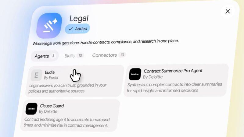 Google Cloud Gemini Enterprise for Legal lansman görseli