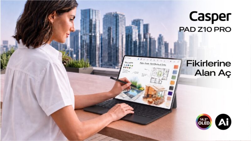 Casper PAD Z10 Pro Magic Keyboard ve Aktif Kalem