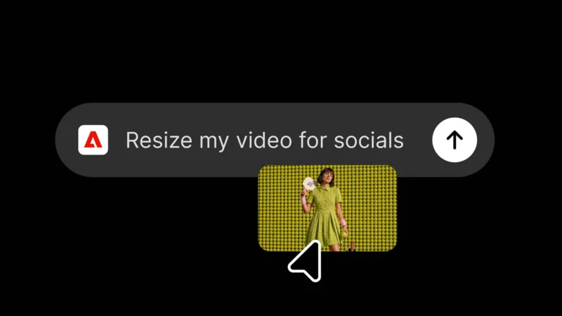 Adobe ChatGPT eklentisi ile sosyal medya tasarımı ve video düzenleme süreci.