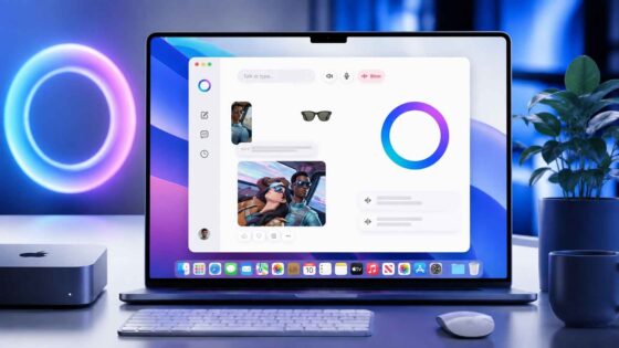 Mac ekranında çalışan Meta AI masaüstü uygulaması