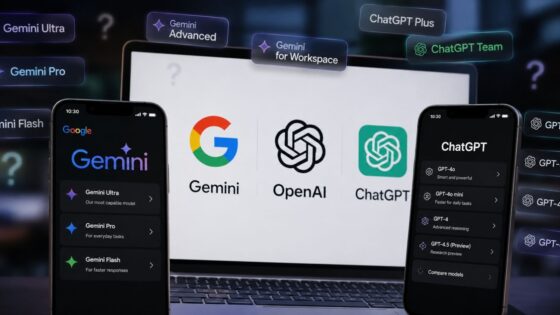 Google Gemini ve yapay zeka uygulamalarının logosu ile arayüz görselleri