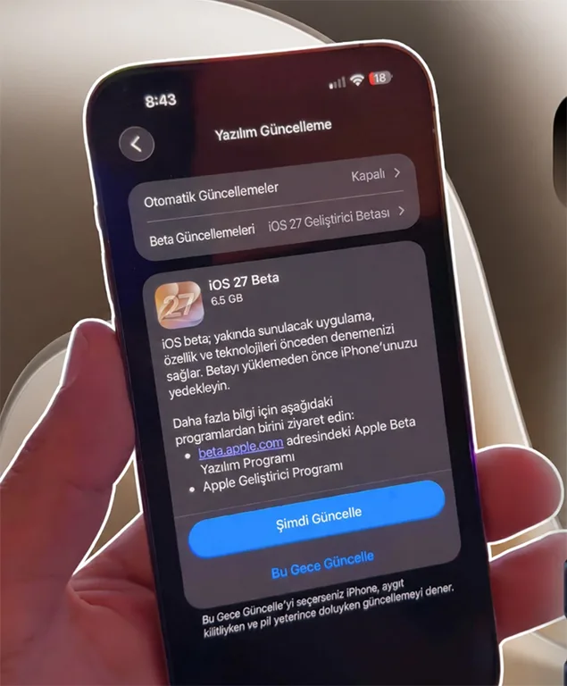 ios27 iphone11 guncelleme